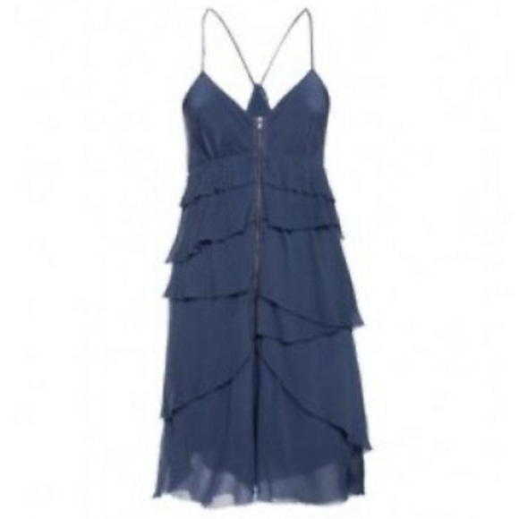 Aritzia Dresses & Skirts - Aritzia Wilfred 100% Silk Navy Dress